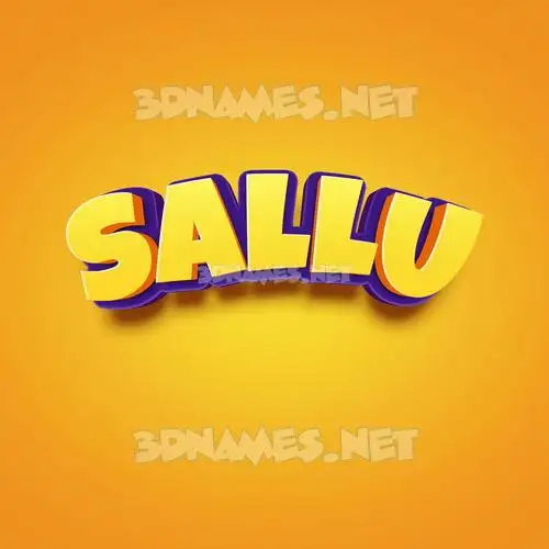 sallu in Orange Toon style - 3D name wallpaper sallu in Orange Toon style - 3D name wallpaper
