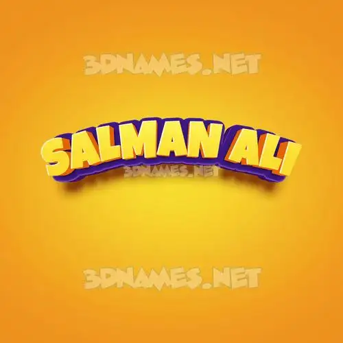 salman ali in Orange Toon style - 3D name wallpaper salman ali in Orange Toon style - 3D name wallpaper