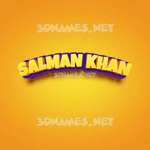 salman khan in Orange Toon style - 3D name wallpaper salman khan in Orange Toon style - 3D name wallpaper