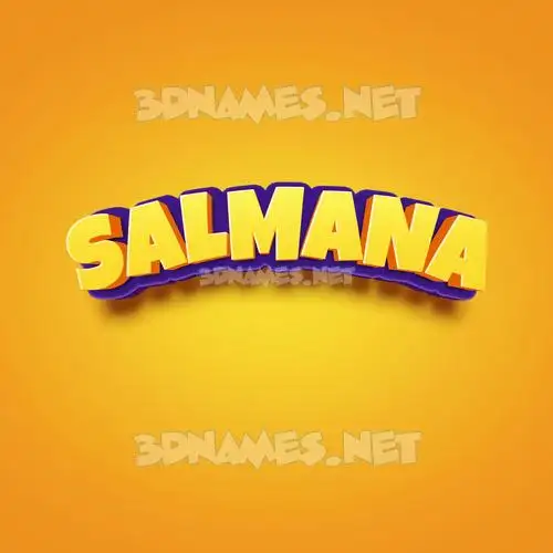 salmana in Orange Toon style - 3D name wallpaper