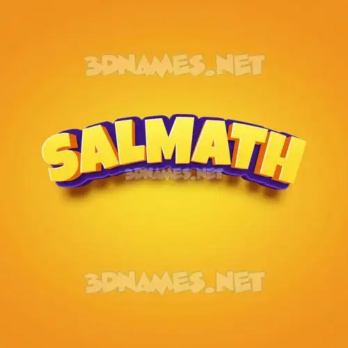 salmath in Orange Toon style - 3D name wallpaper salmath in Orange Toon style - 3D name wallpaper