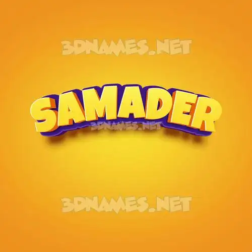 samader in Orange Toon style - 3D name wallpaper samader in Orange Toon style - 3D name wallpaper