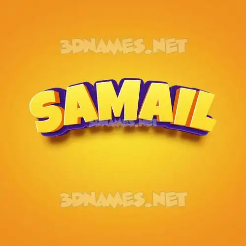 samail in Orange Toon style - 3D name wallpaper samail in Orange Toon style - 3D name wallpaper