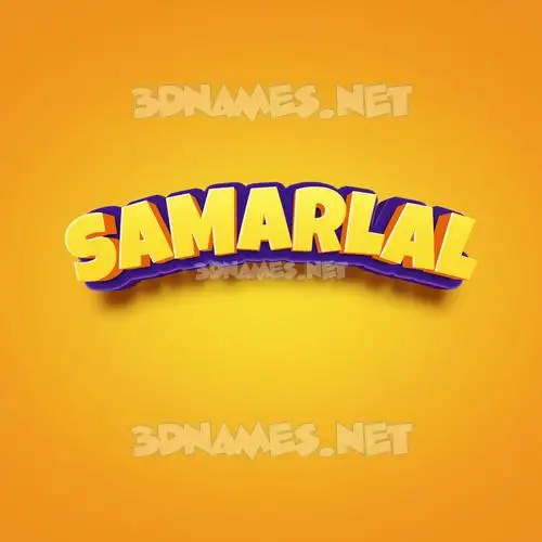 samarlal in Orange Toon style - 3D name wallpaper
