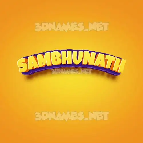 sambhunath in Orange Toon style - 3D name wallpaper