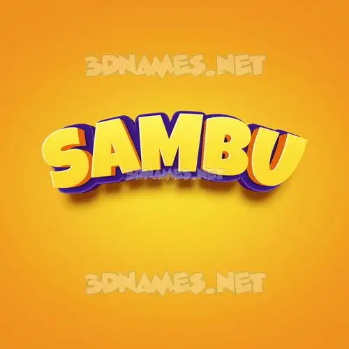 sambu in Orange Toon style - 3D name wallpaper sambu in Orange Toon style - 3D name wallpaper
