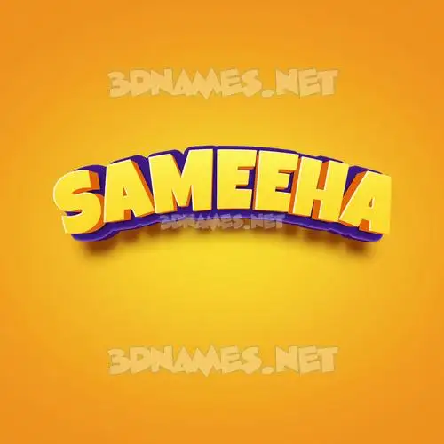 sameeha in Orange Toon style - 3D name wallpaper sameeha in Orange Toon style - 3D name wallpaper