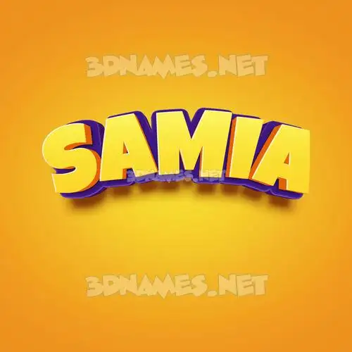 samia in Orange Toon style - 3D name wallpaper samia in Orange Toon style - 3D name wallpaper