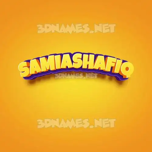 samiashafiq in Orange Toon style - 3D name wallpaper samiashafiq in Orange Toon style - 3D name wallpaper