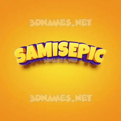 samisepic in Orange Toon style - 3D name wallpaper samisepic in Orange Toon style - 3D name wallpaper