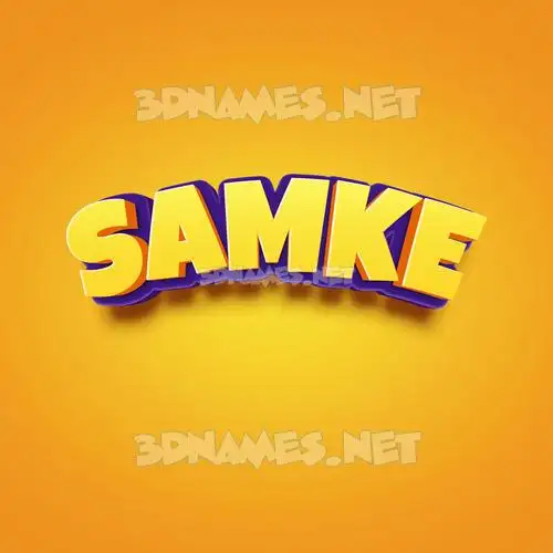 samke in Orange Toon style - 3D name wallpaper samke in Orange Toon style - 3D name wallpaper