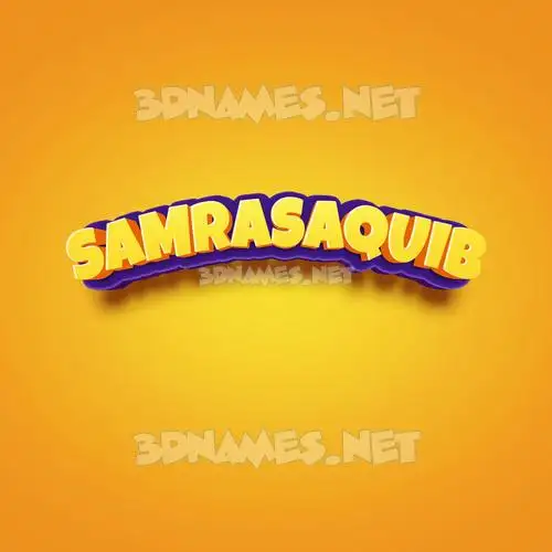 samrasaquib in Orange Toon style - 3D name wallpaper samrasaquib in Orange Toon style - 3D name wallpaper