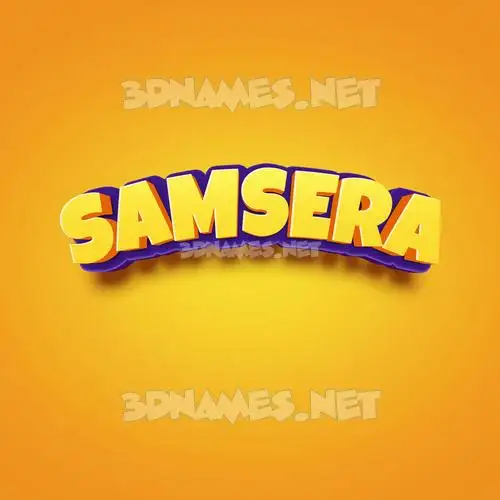 samsera in Orange Toon style - 3D name wallpaper