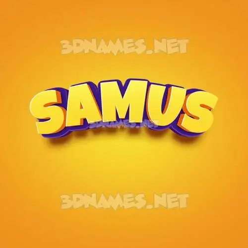 samus in Orange Toon style - 3D name wallpaper samus in Orange Toon style - 3D name wallpaper