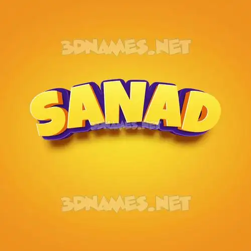 sanad in Orange Toon style - 3D name wallpaper sanad in Orange Toon style - 3D name wallpaper