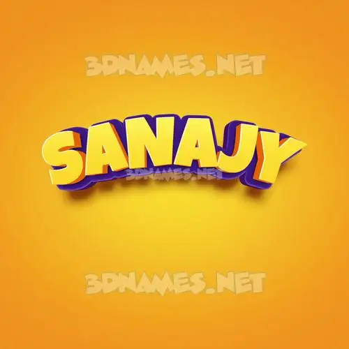 sanajy in Orange Toon style - 3D name wallpaper sanajy in Orange Toon style - 3D name wallpaper