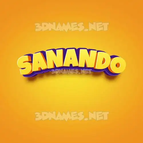 sanando in Orange Toon style - 3D name wallpaper sanando in Orange Toon style - 3D name wallpaper
