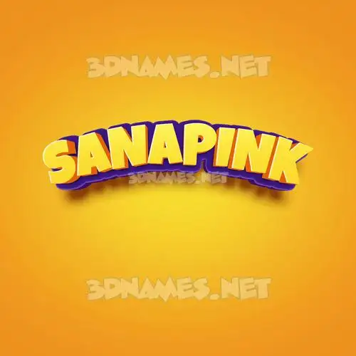 sanapink in Orange Toon style - 3D name wallpaper sanapink in Orange Toon style - 3D name wallpaper