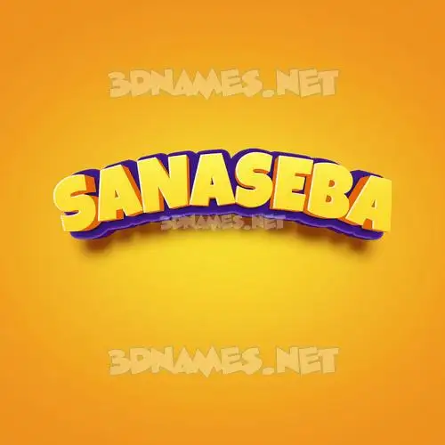 sanaseba in Orange Toon style - 3D name wallpaper sanaseba in Orange Toon style - 3D name wallpaper