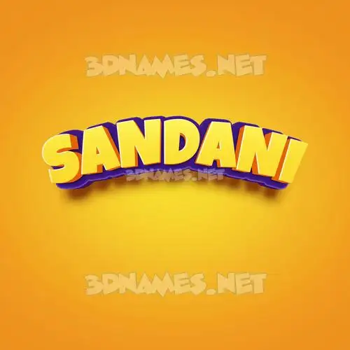 sandani in Orange Toon style - 3D name wallpaper sandani in Orange Toon style - 3D name wallpaper