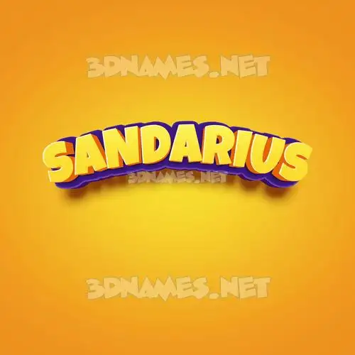 sandarius in Orange Toon style - 3D name wallpaper sandarius in Orange Toon style - 3D name wallpaper