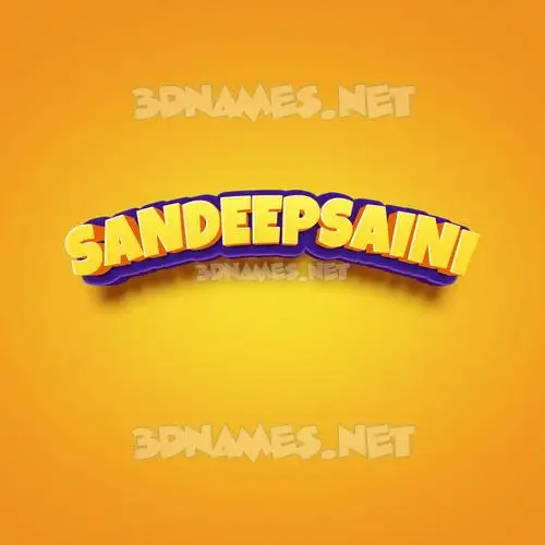 sandeepsaini in Orange Toon style - 3D name wallpaper