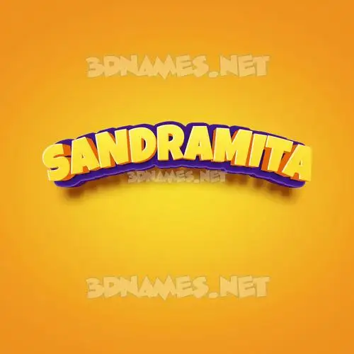sandramita in Orange Toon style - 3D name wallpaper