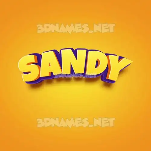 sandy in Orange Toon style - 3D name wallpaper sandy in Orange Toon style - 3D name wallpaper