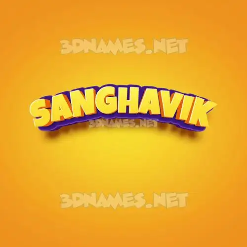 sanghavik in Orange Toon style - 3D name wallpaper sanghavik in Orange Toon style - 3D name wallpaper