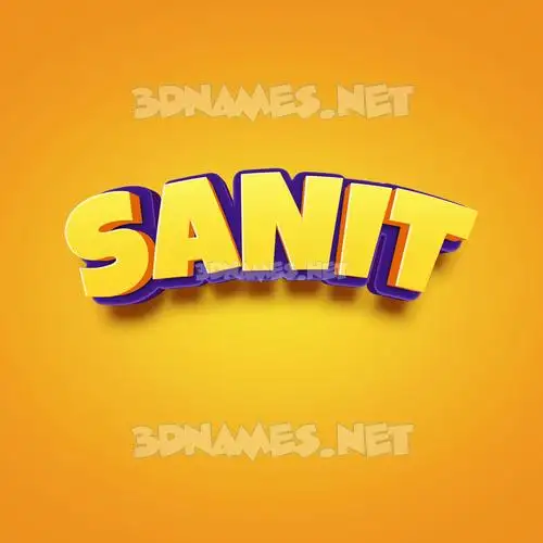 sanit in Orange Toon style - 3D name wallpaper sanit in Orange Toon style - 3D name wallpaper