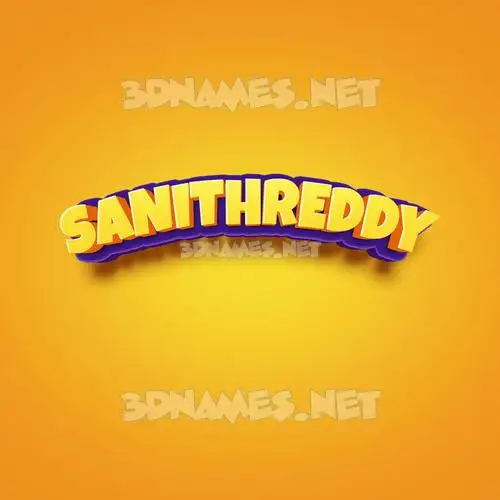 sanithreddy in Orange Toon style - 3D name wallpaper sanithreddy in Orange Toon style - 3D name wallpaper