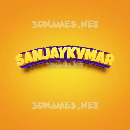sanjaykvmar in Orange Toon style - 3D name wallpaper sanjaykvmar in Orange Toon style - 3D name wallpaper