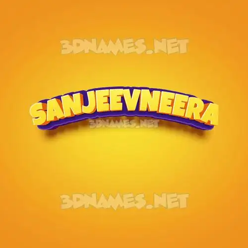 sanjeevneera in Orange Toon style - 3D name wallpaper