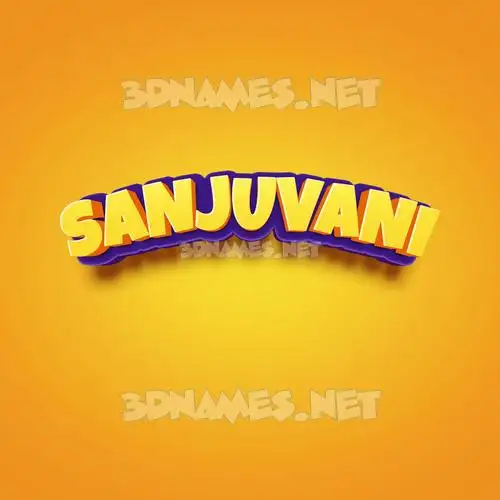 sanjuvani in Orange Toon style - 3D name wallpaper sanjuvani in Orange Toon style - 3D name wallpaper
