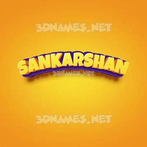 sankarshan in Orange Toon style - 3D name wallpaper