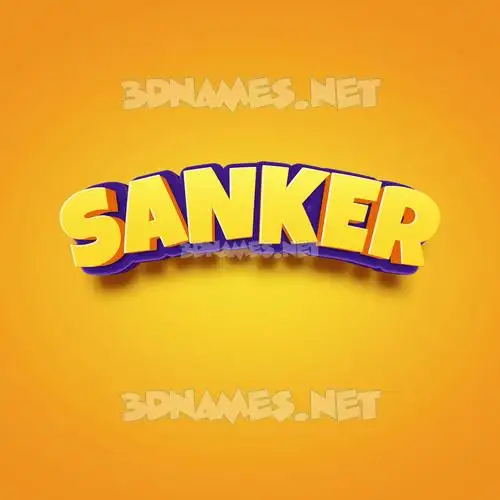 sanker in Orange Toon style - 3D name wallpaper sanker in Orange Toon style - 3D name wallpaper