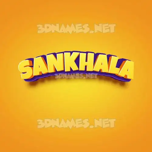 sankhala in Orange Toon style - 3D name wallpaper