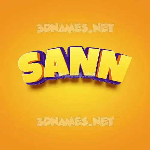 sann in Orange Toon style - 3D name wallpaper sann in Orange Toon style - 3D name wallpaper