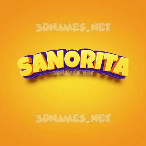sanorita in Orange Toon style - 3D name wallpaper sanorita in Orange Toon style - 3D name wallpaper