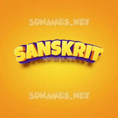 sanskrit in Orange Toon style - 3D name wallpaper sanskrit in Orange Toon style - 3D name wallpaper