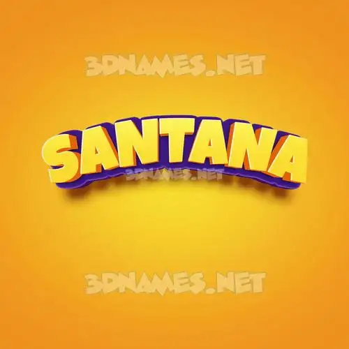 santana in Orange Toon style - 3D name wallpaper