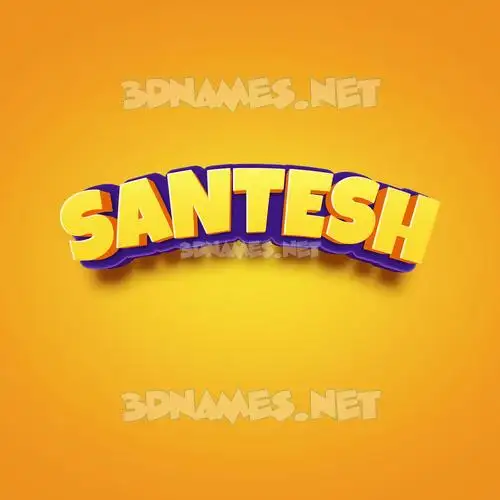 santesh in Orange Toon style - 3D name wallpaper santesh in Orange Toon style - 3D name wallpaper