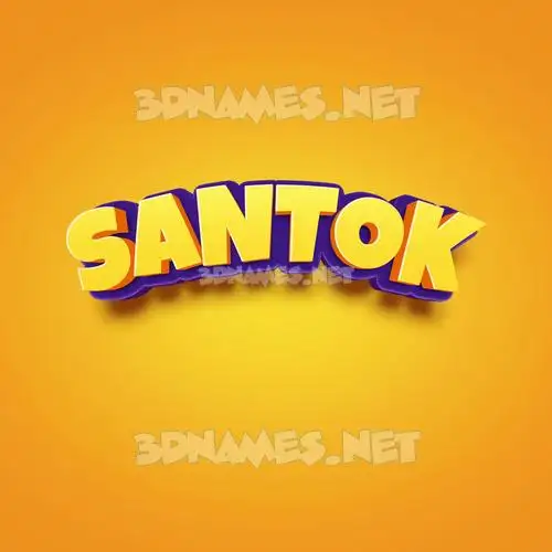 santok in Orange Toon style - 3D name wallpaper santok in Orange Toon style - 3D name wallpaper