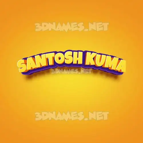 santosh kuma in Orange Toon style - 3D name wallpaper santosh kuma in Orange Toon style - 3D name wallpaper