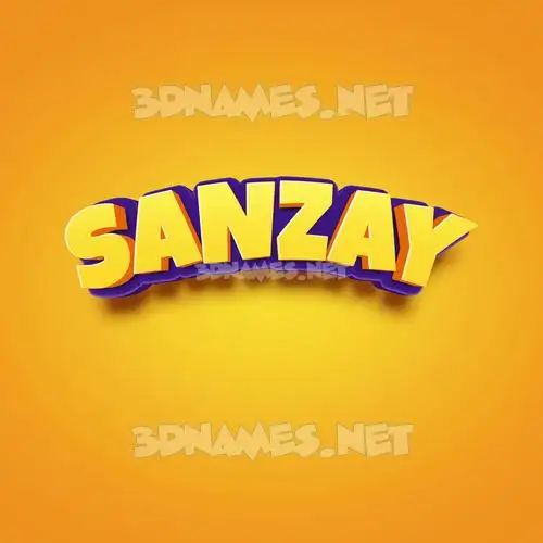 sanzay in Orange Toon style - 3D name wallpaper sanzay in Orange Toon style - 3D name wallpaper