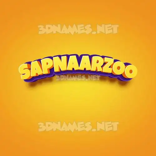 sapnaarzoo in Orange Toon style - 3D name wallpaper sapnaarzoo in Orange Toon style - 3D name wallpaper