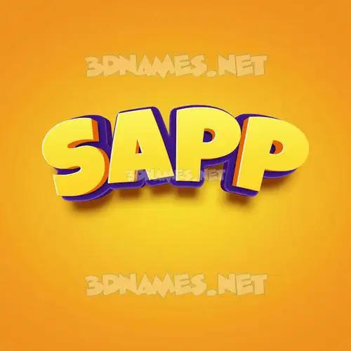 sapp in Orange Toon style - 3D name wallpaper sapp in Orange Toon style - 3D name wallpaper
