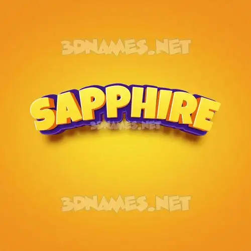 sapphire in Orange Toon style - 3D name wallpaper
