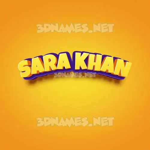 sara khan in Orange Toon style - 3D name wallpaper sara khan in Orange Toon style - 3D name wallpaper