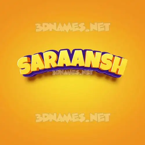 saraansh in Orange Toon style - 3D name wallpaper saraansh in Orange Toon style - 3D name wallpaper